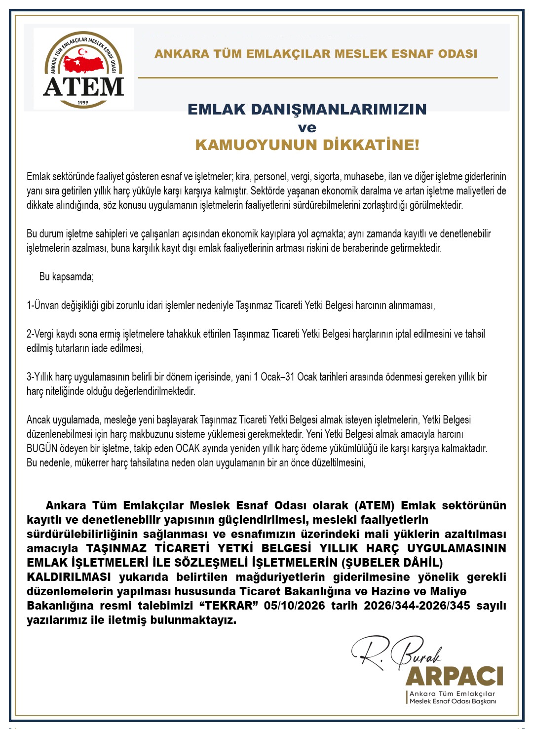 &Ouml;nemli Duyuru!